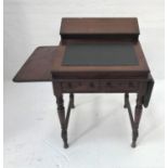 LATE VICTORIAN MAHOGANY CLERKS DESK by Morison & Co. of Edinburgh, with a slanted upper pen and