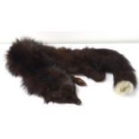 LADIES VINTAGE FOX STOLE with head, tail and feet, 136cm long