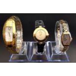 THREE LADIES WRISTWATCHES comprising a Raymond Weil Othello wristwatch, a nine carat gold cased