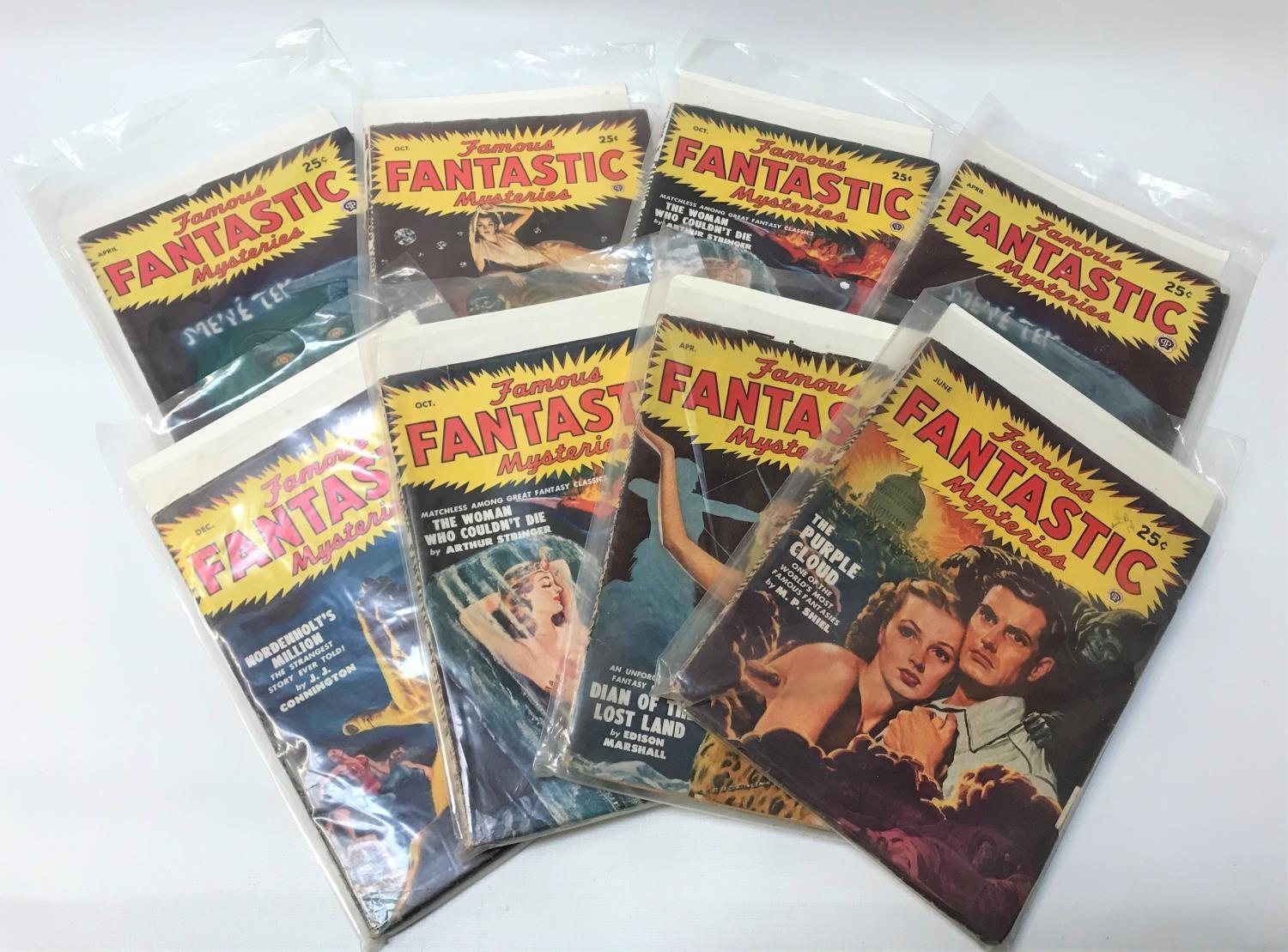 SELECTION OF FAMOUS FANTASTIC MYSTERIES SCIENCE FICTION MAGAZINES eight editions dating from