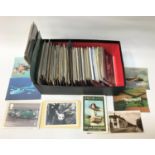 SELECTION OF POSTCARDS subject matters including travel sporting, historical, ornithology, aviation,
