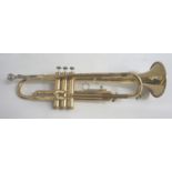 BACH BRASS TRUMPET marked B23365, with mouthpiece, contained in a hard shell case