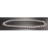 HEAVY SILVER CURB LINK NECK CHAIN 55.5cm long and approximately 165.4 grams
