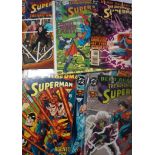 SELECTION OF DC SUPERMAN AND SUPERBOY COMICS dates ranging from 1970s - 90s; comprising two DC