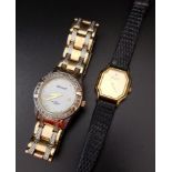 RAYMOND WEIL AND INGERSOLL GEMS WRISTWATCH the ladies Raymond Weil wristwatch with gilt dial and