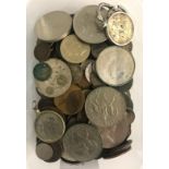 SELECTION OF BRITISH AND WORLD COINS from various countries and of various denominations,