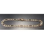 NINE CARAT GOLD FANCY CURB LINK BRACELET approximately 7.9 grams