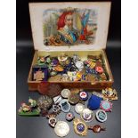 LARGE SELECTION OF LAPEL AND OTHER BADGES including Boy Scouts, The Chartered Insurance Institute,