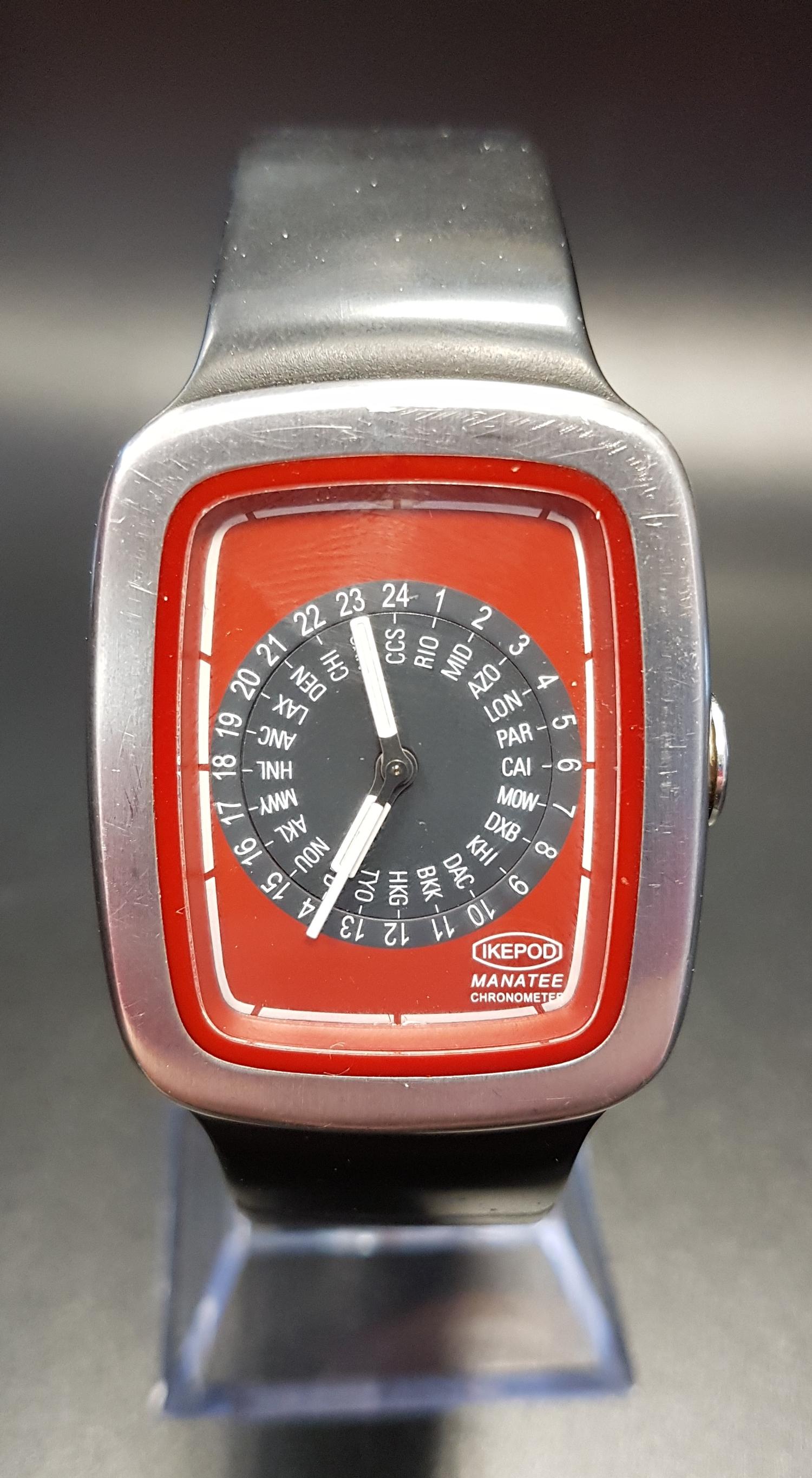 IKEPOD WATCH CO. AUTOMATIC WORLD TIME 'MANITEE' LIMITED EDITION WRISTWATCH Marc Newson Design, no.