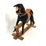 MAMAS & PAPAS CHILDS ROCKING HORSE the black bay horse with a simulated tan leather bridle and