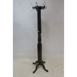 A 19th CENTURY MAHOGANY COAT STAND,