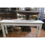 A FINE CREAM PAINTED CONSOLE TABLE,