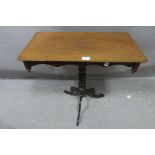 A 19th CENTURY MAHOGANY OCCASIONAL TABLE,