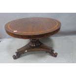 A VERY FINE REGENCY ROSEWOOD CENTRE TABLE,