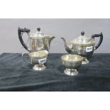 A VINERS SHEFFIELD SILVER PLATED FOUR PIECE TEA AND COFFEE SERVICE,