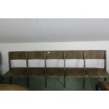 A FIVE SEATER CINEMA BENCH,