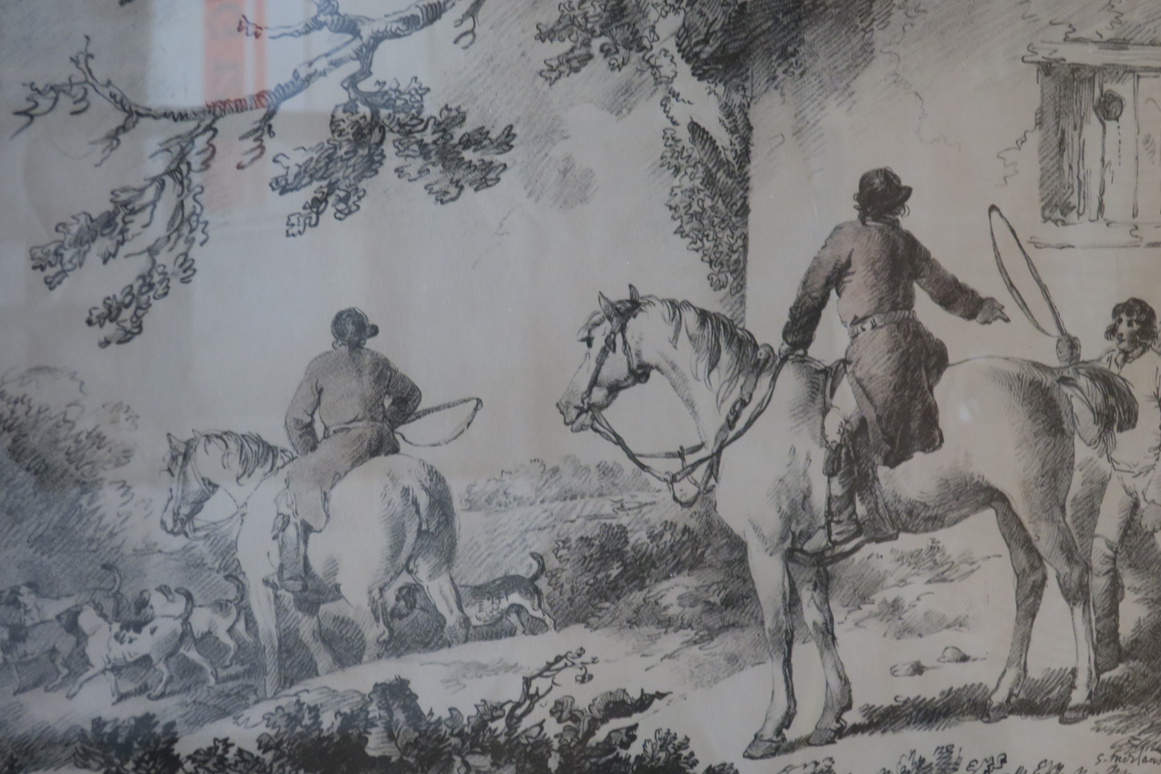 GEORGE MORLAND Hunting Scenes Black and white prints A set of four 30cm (h) x 40cm (w) A COLLECTION