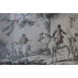 GEORGE MORLAND Hunting Scenes Black and white prints A set of four 30cm (h) x 40cm (w) A COLLECTION