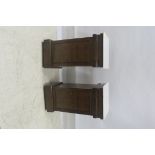 A PAIR OF MAHOGANY PEDESTALS,