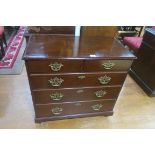 A GEORGIAN MAHOGANY CHEST,