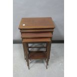 A NEST OF FOUR 19th CENTURY MAHOGANY TABLES,