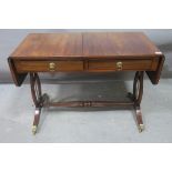 A 19th CENTURY MAHOGANY SOFA TABLE,