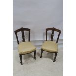 A SET OF EIGHT 19th CENTURY MAHOGANY DINING CHAIRS,