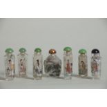 A MISCELLANEOUS COLLECTION OF EIGHT CHINESE SCENT BOTTLES,