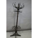 A BENTWOOD HAT COAT AND STICK STAND,