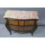 A CONTINENTAL KINGWOOD AND GILT BRASS MOUNTED CHEST,