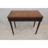 A REGENCY MAHOGANY FOLDOVER SUPPER TABLE,