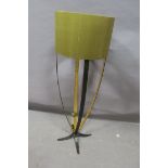 A CONTEMPORARY GILT METAL STANDARD LAMP,