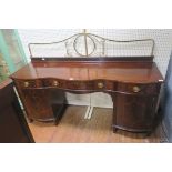 A VERY FINE AND IMPRESSIVE 19th CENTURY MAHOGANY AND SATINWOOD INLAID SIDEBOARD,