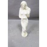 A WHITE STATUARY MARBLE FIGURE,