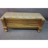 A GILT FRAMED BENCH,