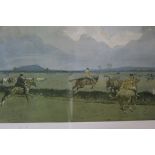 LIONEL EDWARDS Hunting Scene A Colour Print Signed in the margin 39cm x 49cm