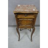 A 19th CENTURY CONTINENTAL KINGWOOD PEDESTAL,