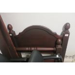 A PAIR OF MAHOGANY BED ENDS,