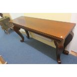 A MAHOGANY CONSOLE TABLE,