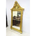 A GOOD CONTINENTAL GILTWOOD AND GESSO MIRROR,