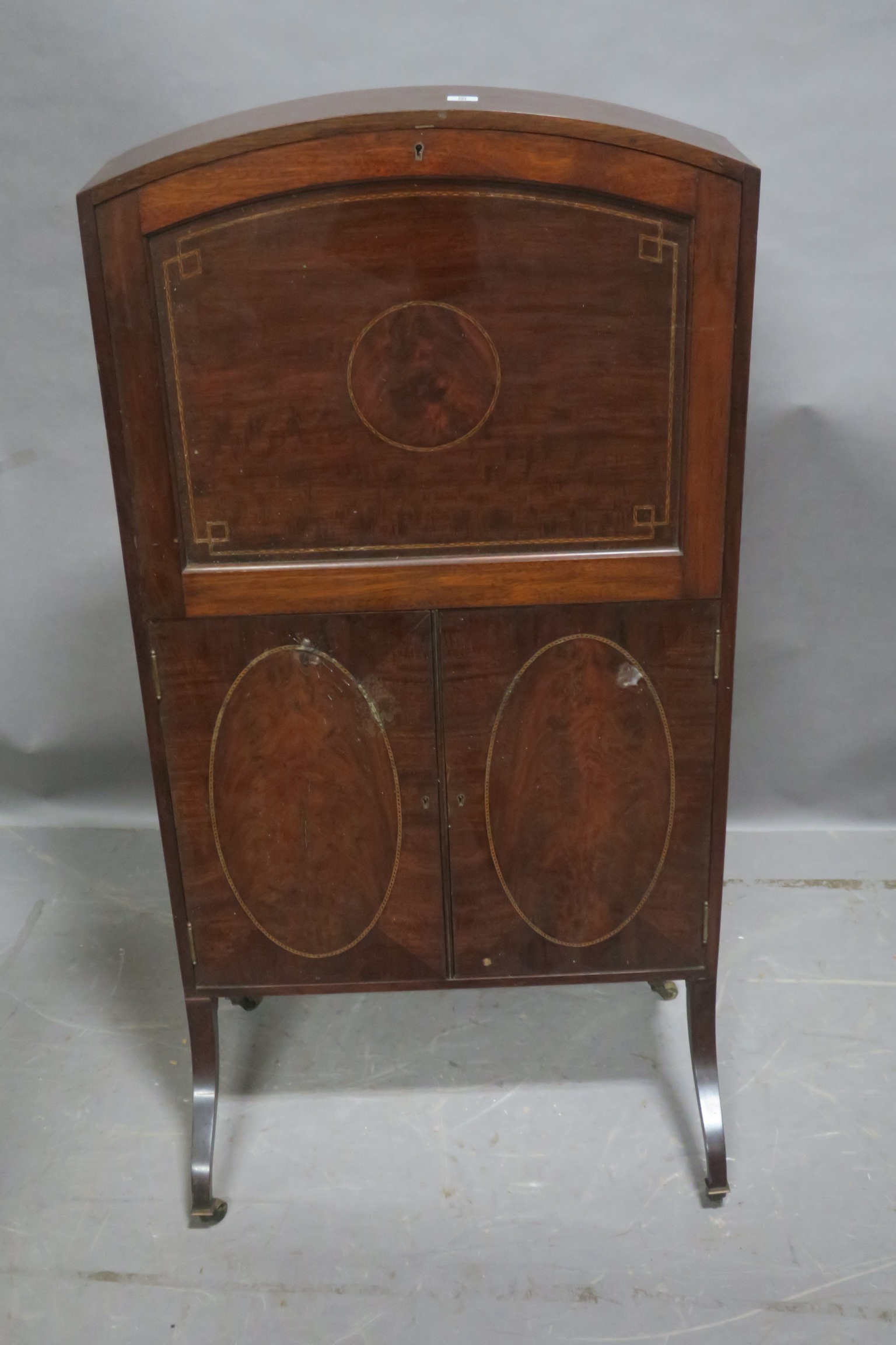 A GOOD 19th CENTURY MAHOGANY FALL FRONT LADY'S DESK,