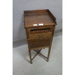 A GEORGIAN MAHOGANY AND SATINWOOD INLAID POT CUPBOARD,