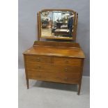 A 19th CENTURY MAHOGANY DRESSING CHEST,