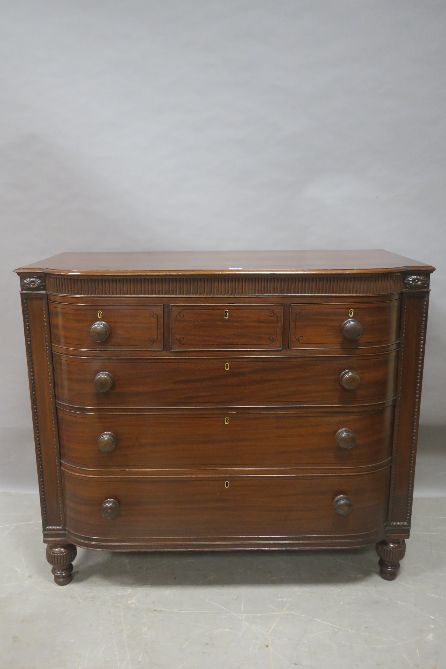 A FINE 19th CENTURY MAHOGANY CHEST,