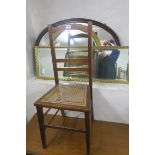 THREE FRAMED MIRRORS, together with a bedroom chair A c.