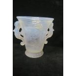 A BAROLAC VASELINE GLASS VASE,