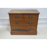 A 19th CENTURY SATIN BIRCH CHEST,