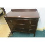 A MAHOGANY CHEST,