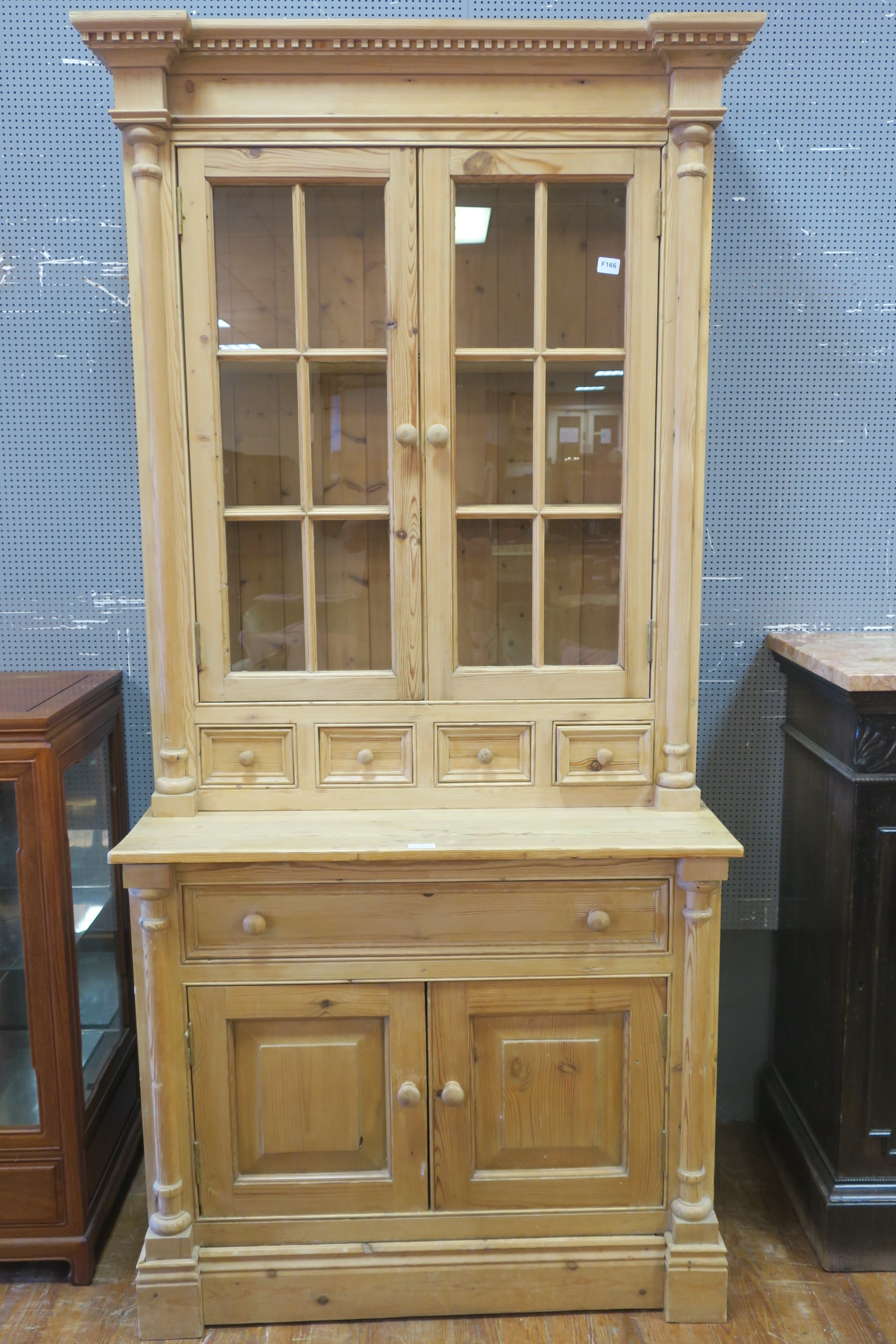 A VICTORIAN DESIGN PINE BOOKCASE,