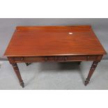 A 19th CENTURY MAHOGANY SIDE TABLE,